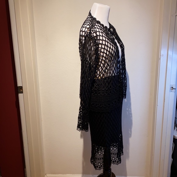 RARE Vintage SAM Black Lace Skirt Set Size: Small - Picture 3 of 12